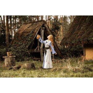 Amalia Medieval Dress - Natural/Blue