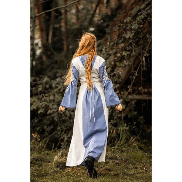 Amalia Medieval Dress - Natural/Blue
