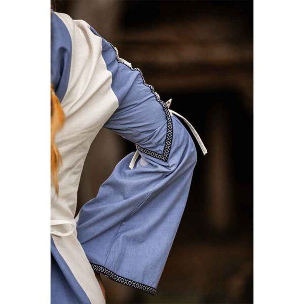Amalia Medieval Dress - Natural/Blue