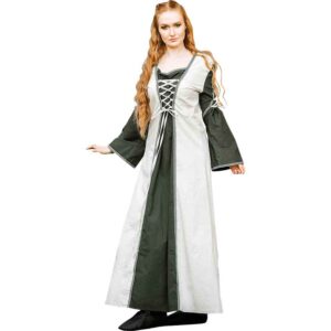 Amalia Medieval Dress - Natural/Green