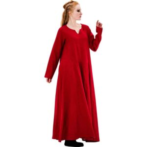 Anna Linen Viking Dress - Red