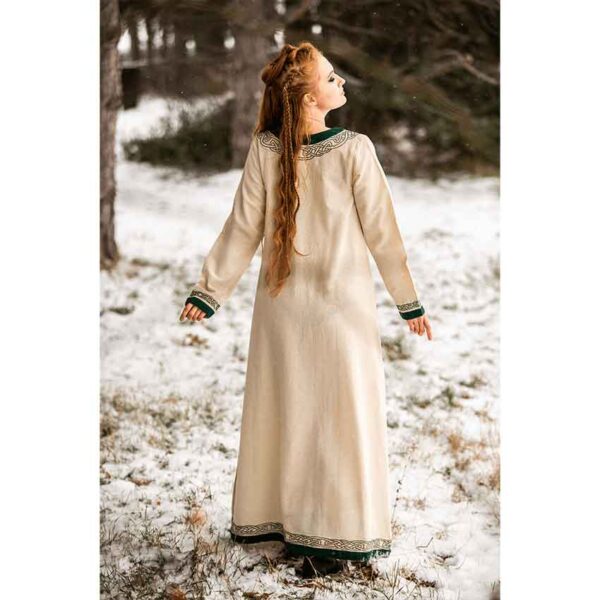 Lagertha Viking Dress – Natural/Green