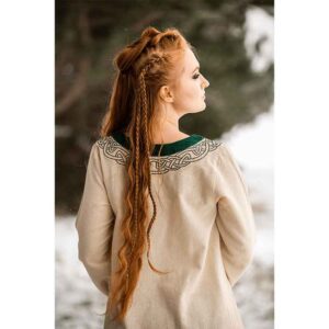 Lagertha Viking Dress – Natural/Green