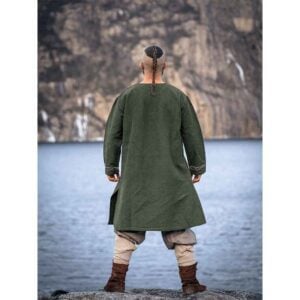 Snorri Urnes Embroidered Viking Tunic - Green
