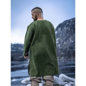 Snorri Urnes Embroidered Viking Tunic - Green