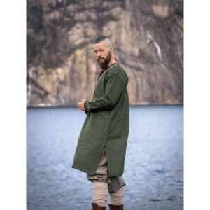 Snorri Urnes Embroidered Viking Tunic - Green