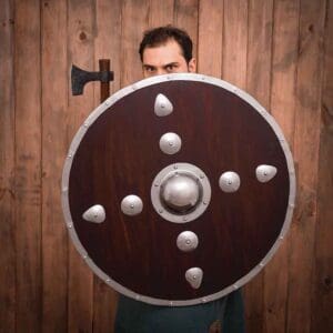 Studded Viking Wooden Shield