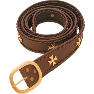 Crusader's Leather Belt - Brown