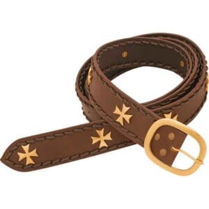 Crusader's Leather Belt - Brown