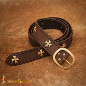 Crusader's Leather Belt - Brown