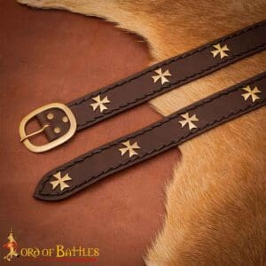 Crusader's Leather Belt - Brown