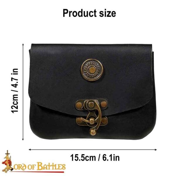 Quester's Medieval Belt Pouch - Black