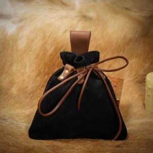 Adventurer's Suede Belt Pouch - Black