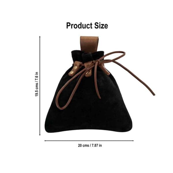 Adventurer's Suede Belt Pouch - Black