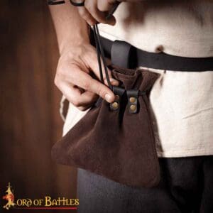 Adventurer's Suede Belt Pouch - Brown