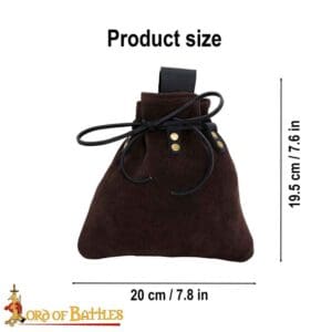 Adventurer's Suede Belt Pouch - Brown