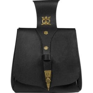 King's Courtier Leather Belt Pouch - Black