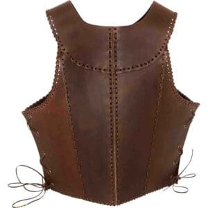 The Lady Warrior Leather Corset - Brown