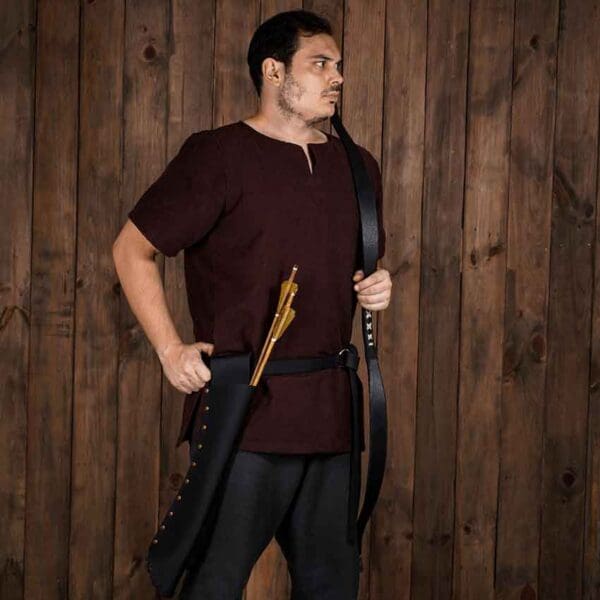 Artemis Leather Belt Quiver - Black