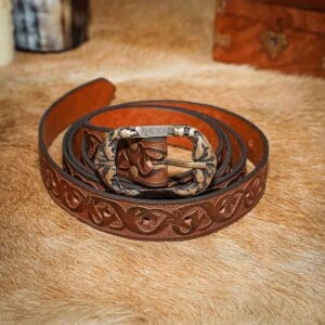 Dragoslav Embossed Noble's Belt - Brown