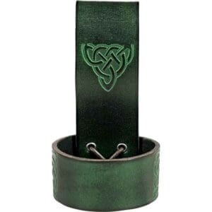 Brigid Celtic Drinking Horn Holder - Green