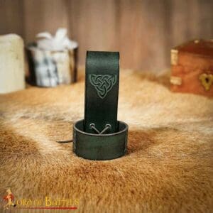 Brigid Celtic Drinking Horn Holder - Green