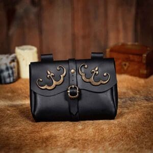 Alodie Late Medieval Belt Pouch - Black