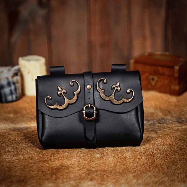 Alodie Late Medieval Belt Pouch - Black