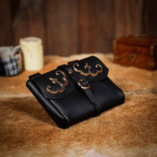 Alodie Late Medieval Belt Pouch - Black