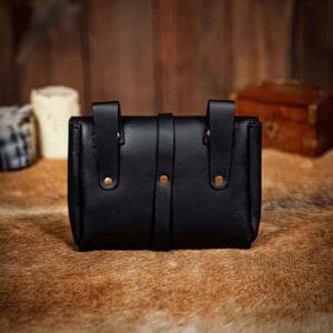 Alodie Late Medieval Belt Pouch - Black