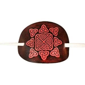 Solveig Viking Leather Hair Barrette - Maroon