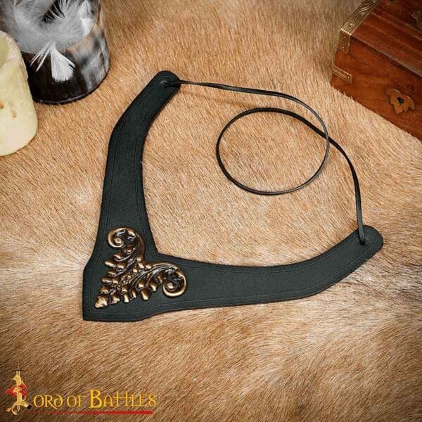 Regal Leather Neckband - Green