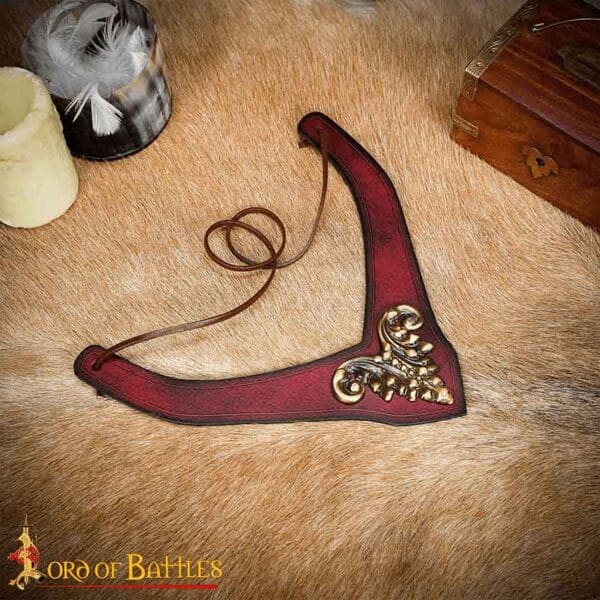 Regal Leather Neckband - Maroon