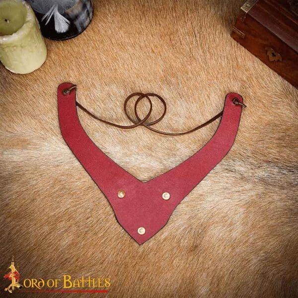 Regal Leather Neckband - Maroon