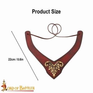 Regal Leather Neckband - Maroon