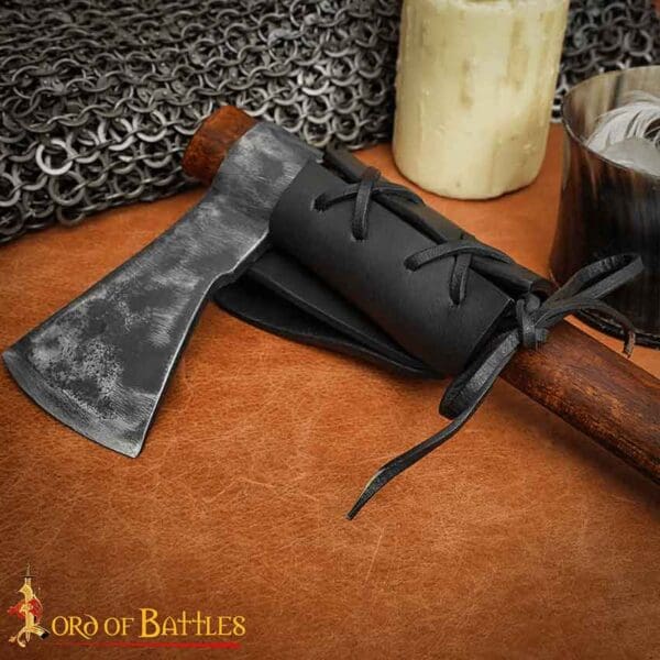 Narrow Leather Sword Frog - Black