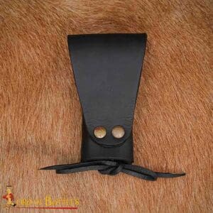 Narrow Leather Sword Frog - Black