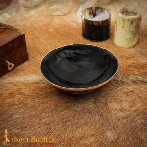 Horn Bowl with Brass Rim