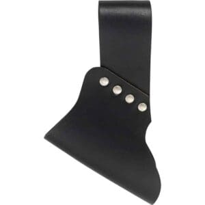 Angled Leather Sword Frog - Black