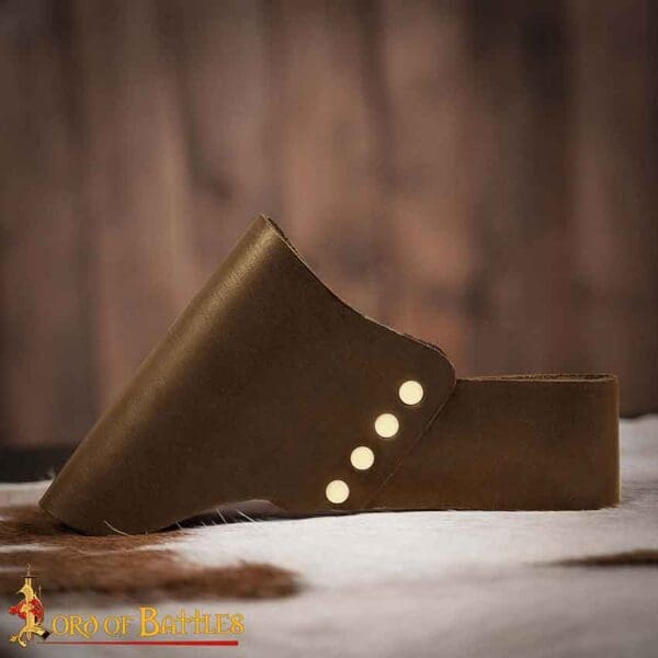 Angled Leather Sword Frog - Brown