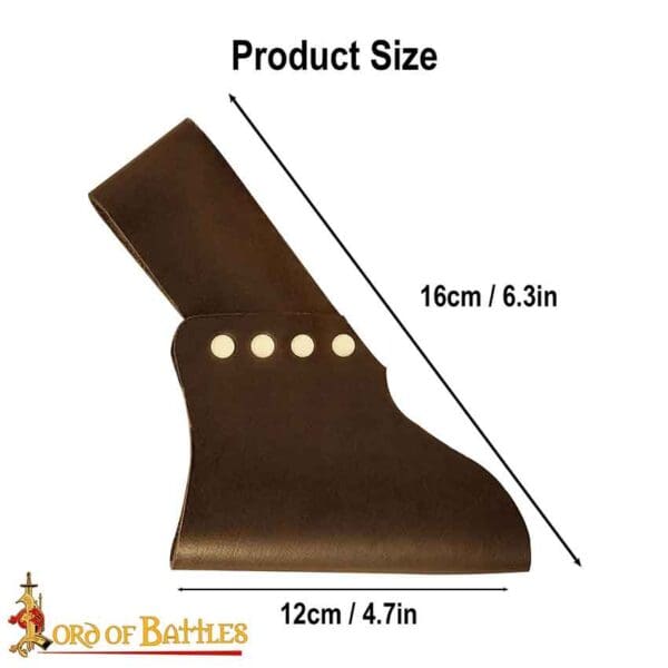 Angled Leather Sword Frog - Brown