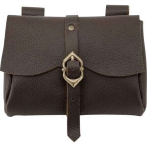 Messenger's Medieval Leather Belt Pouch - Brown
