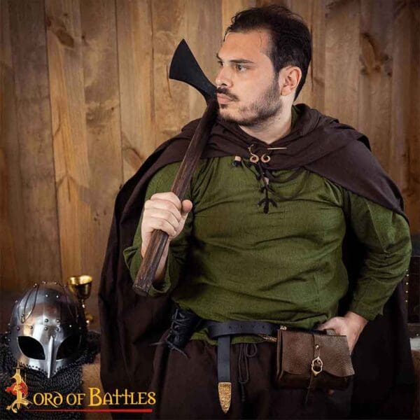 Messenger's Medieval Leather Belt Pouch - Brown