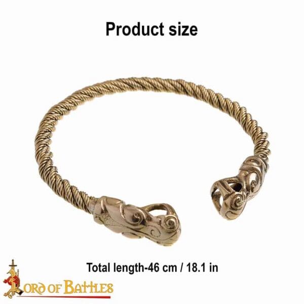 Brass Viking Fenrir Torc