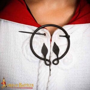 Medieval Iron Leaf Cloak Pin