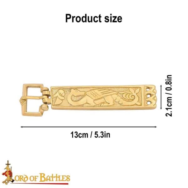 Brass Dragon Viking Belt Buckle