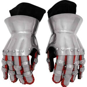 14th Century Hourglass Steel Gauntlets