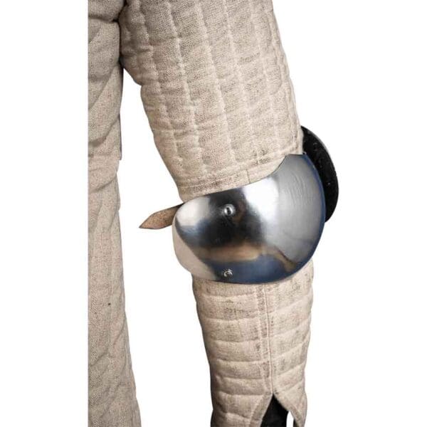 14th Century Rondel Elbow Cops - Polished