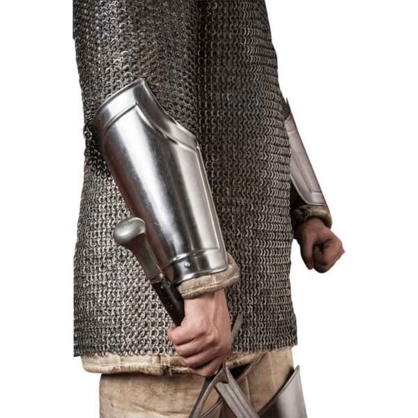 Warrior Steel Bracers - Polished