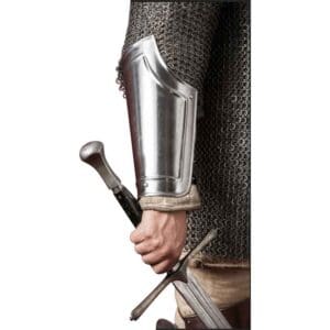 Warrior Steel Bracers - Polished